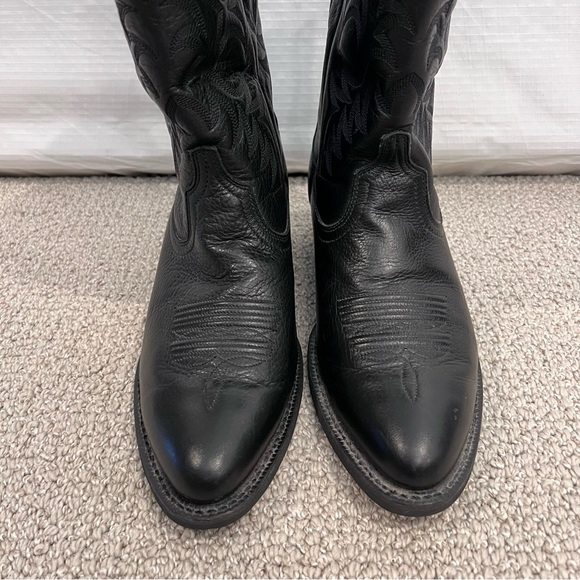 Ariat  Heritage R Toe Black Leather Cowboy Boots Western 10002218 Men Sz 8.5 EE, - Picture 6 of 16